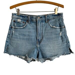 Abercrombie & fitch mom short high rise cut off distressed Jean shorts | 28 b14